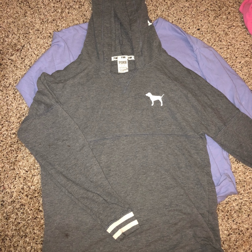 Pink Victoria’s Secret sweatshirt